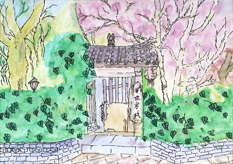 优秀写生作品-《邂逅》...