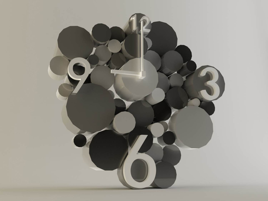 流淌的时间钟表设计