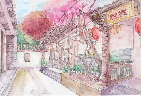 优秀写生作品-《束河别...