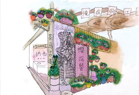 优秀写生作品-《隅景》...