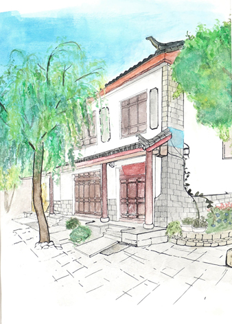 优秀写生作品-《房子》...