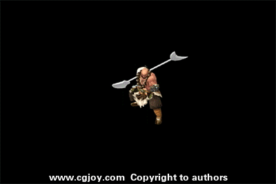 动作（月牙铲）