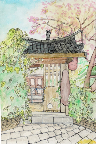 优秀写生作品-《古风小...